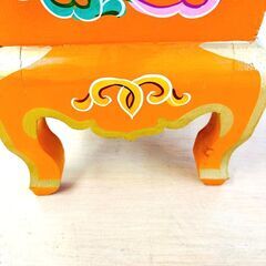 レトロポップ 花台 昭和 台座 花器 木製の画像