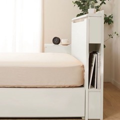 最終値下げ！新品未使用！ニトリ ダブルベッドフレーム コンソン 深型