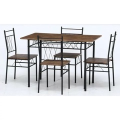 今週末で掲載終了！値下げ！新品未使用　ダイニングセット4人用