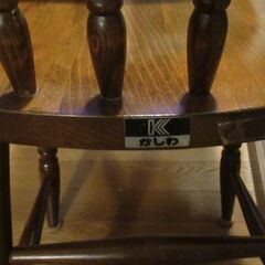 テーブル付き幼児用いす　かしわ製の画像