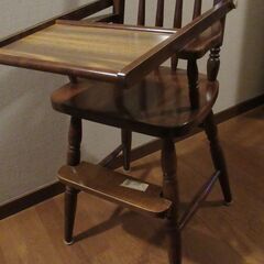 テーブル付き幼児用いす　かしわ製の画像