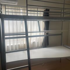 （交渉中）IKEA ロフトベッド(デスク・棚・デスクライト付き)...