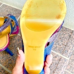 サンダル 値下しました☆ナインウエスト NINE WEST ピンヒール　夏物靴の画像