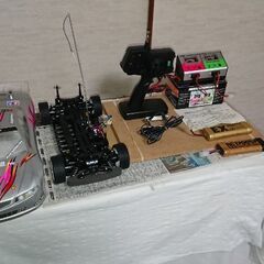 未使用のタミヤTT-01シャーシセットTRF汎用ボディ附属します。