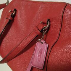 COACH　ショルダーバッグ　赤の画像