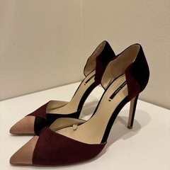 【ZARA】お洒落パンプス バイカラー 可愛い エレガントの画像
