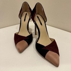 【ZARA】お洒落パンプス バイカラー 可愛い エレガント