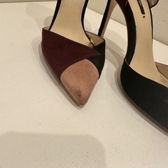 【ZARA】お洒落パンプス バイカラー 可愛い エレガントの画像