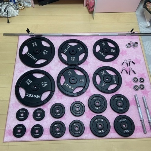 値下げ【アイロテック】バーベル ダンベル 140KGセット 筋トレ
