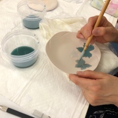 染付体験レッスン　残一席となりました