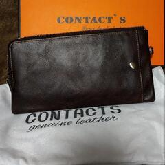 【新品】レザー 本革 ２つ折り長財布