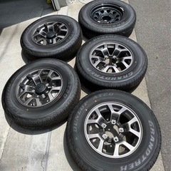 ジムニーシエラ純正タイヤ　4本＋スペアタイヤ ジムニーシエラ純正タイヤ&ホイール4本、スペアタイヤの5本セット