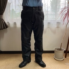 決まりました。バイク牛本革パンツ　ラフ&ロードの画像