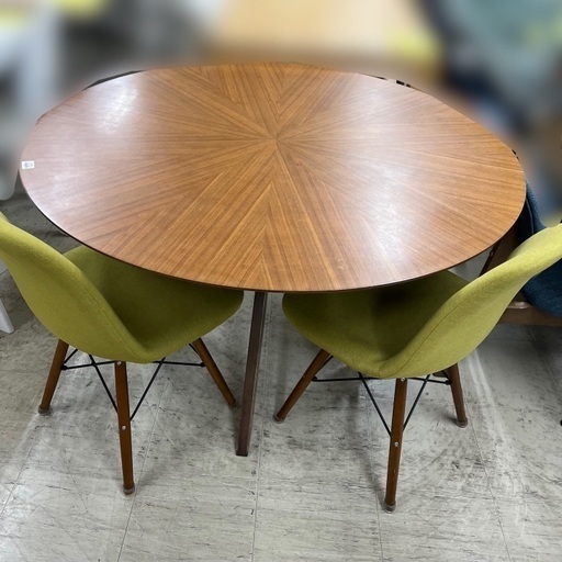 J2481 NITORI ニトリ DTバースト120 エンケイダイニングテーブルセット 椅子2脚付 クリーニング済み