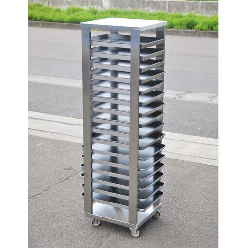 タニコー シングルラック ラックカート16枚差 TX-BR-460 天板15枚付