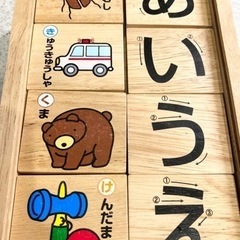 【木製】ひらがな積み木/あいうえお/知育玩具/五十音全て揃っています/エド・インターの画像