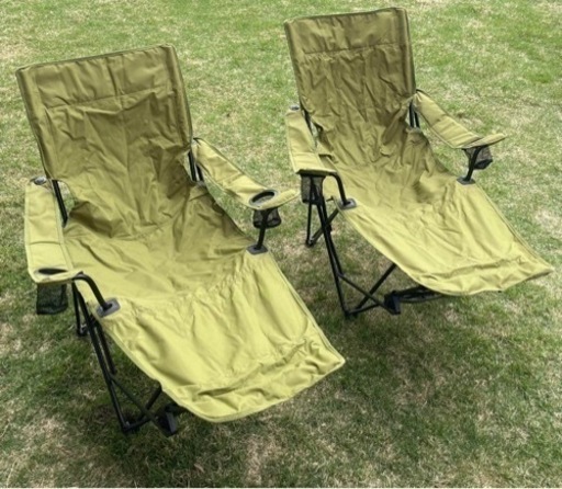 新品　3脚まとめ売り　リクライニングチェア　フットレスト付き　キャンプ