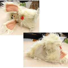 昭和レトロ サンエイトイズ お手入れワンちゃん 犬 約30cm ぬいぐるみ 白 いぬ 長毛 もふもふ 札幌市 清田区 平岡の画像