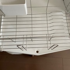水切りかご (スリム)  コップ・まな板スタンド付きの画像