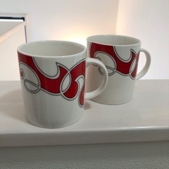 レトロ　ペアマグカップ