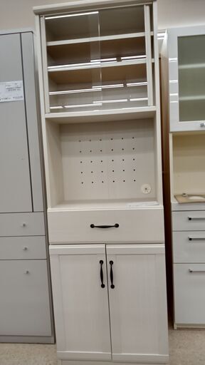 ★ジモティ割あり★  食器棚 ナチュラル H179×D29×W56.5 クリーニング済み TJ966