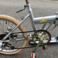折りたたみ自転車　キックボード　2点セット　ジャンク品の画像