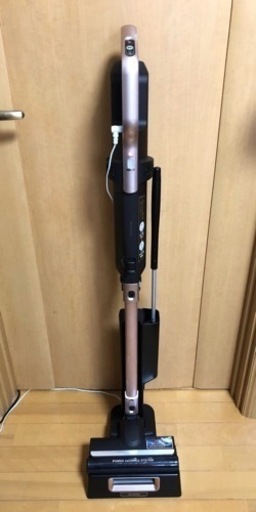 一時受付終了】稼働品 極細軽量スティッククリーナー（スタンド・モップ付） KIC-SLDCP6 【紙パック式/コードレス/ブラウンピンク】2019年製 中古品