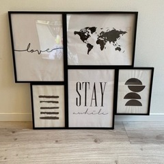激安！IKEA 人気フレーム　額絵　額縁　写真付き