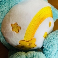 ケアベアぬいぐるみ（新品未開封・うすいみずいろ・大きめ）の画像