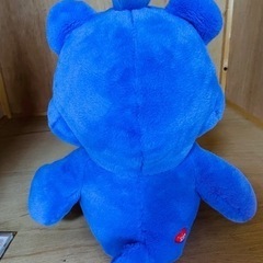 ケアベアぬいぐるみ（ほぼ新品・濃いむらさき・大きめ）の画像