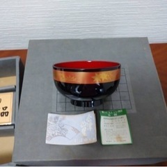 【新品未使用】宝木宝寿汁椀 会津ぬ里 天然木加工品 お椀 5個の画像
