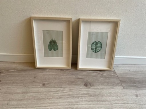 お買い得◎美品　2点セット　IKEA ナチュラル　ウッド　額縁　フォトフレーム
