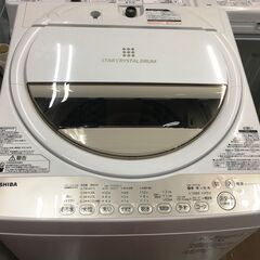 東芝 洗濯機 AW-6G3 　中古品 6kg 2016年 ※正面キズ有