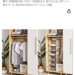 吊り下げ収納 クローゼット 6段 衣類収納の画像