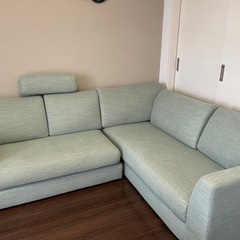 L字ソファ】ニトリ／グリーン