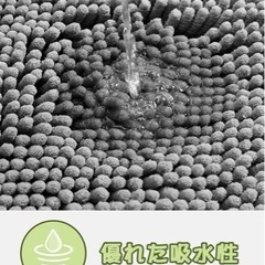 【新品】バスマット お風呂マット マイクロファイバー 大判 抗菌 滑り止め付き 洗濯可能　風呂場 マット キッチン 玄関 浴室 洗面所 トイレ マット (80*50cm, グレー)の画像