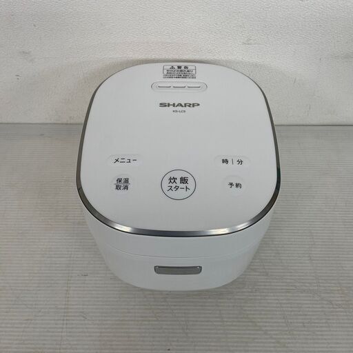 【SHARP】 シャープ ジャー炊飯器 炊飯器 3合 ホワイト 0.54L ゴールド厚釜 KS-LC5-W 2020年製
