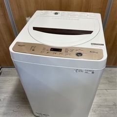 🚰風乾燥機能付✨️SHARP 洗濯機 ES-GE6F-T  6.0kg 2022年製🫧‪