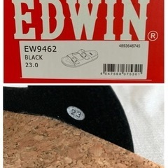 未使用☆EDWIN  コンフォートサンダル  レディース EW9462  ブラック オリジナルボックス入りの画像