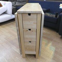 イケア ノールデン ゲートレッグテーブル 幅148㎝ 引出し付き アンティークステイン バタフライテーブル IKEA NORDEN　西岡店の画像