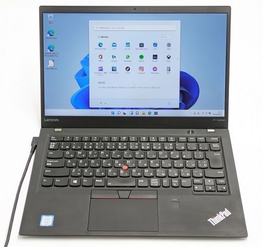 送料無料 保証付 高速SSD 軽量薄型 14型 ノートパソコン Lenovo X1 Carbon 中古美品 第7世 i5 8GB 無線 Bluetooth カメラ Windows11 Office