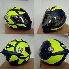新品未使用 限定1点！V.ロッシ ヘルメット SOLELUNA2018 AGV シルバーシールド付属 日本未発売です。の画像