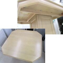 横浜ダニエル ダイニングテーブル ベースキャビネット 組立式 アンティークホワイトベージュカラー 札幌市北区屯田の画像