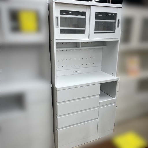 J2488 良品 ベガコーポレーション  LOWYA ロウヤ Walsh ウォルシュ 食器棚 キッチンボード 　【リユースのサカイ柏店】 流山市 中古 食器棚 松戸市 中古 食器棚 我孫子市 中古 食器棚 船橋市 中古食器棚 守谷市 中古食器棚 取手市 中古食器棚