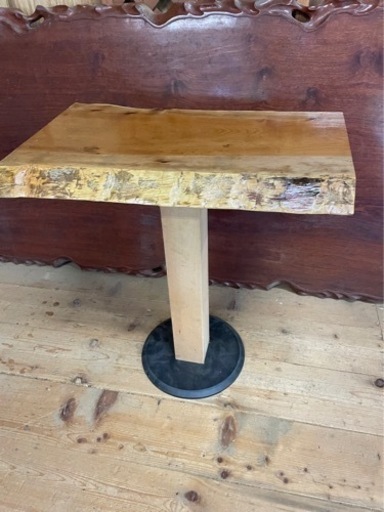 コーヒーテーブル　欅　80年前　一枚板　希少　自作　DIY 一点物