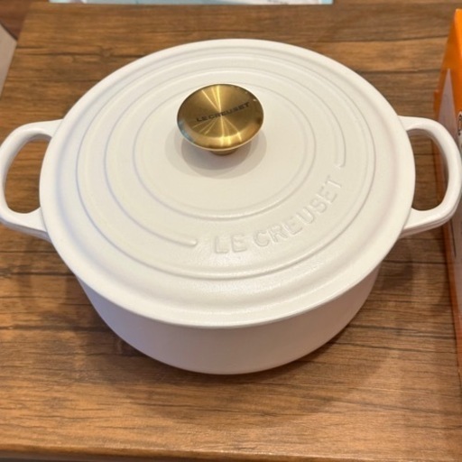 希少！ル・クルーゼ　コットン　ゴールド つまみ　20cm ココットロンド