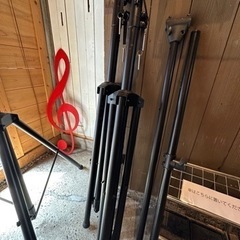 照明用スタンド3基　クロスバー付の画像