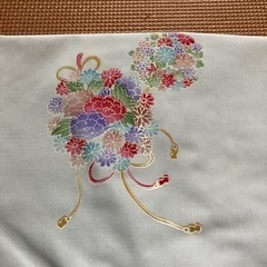 手作りの友禅染エプロンの画像