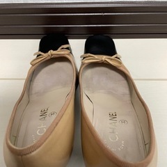 CHANEL シャネル バイカラー パンプス ヒール 23.5cmの画像