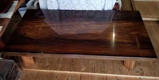 アフリカケヤキ 一枚板 ローテーブル 座卓